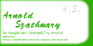 arnold szathmary business card